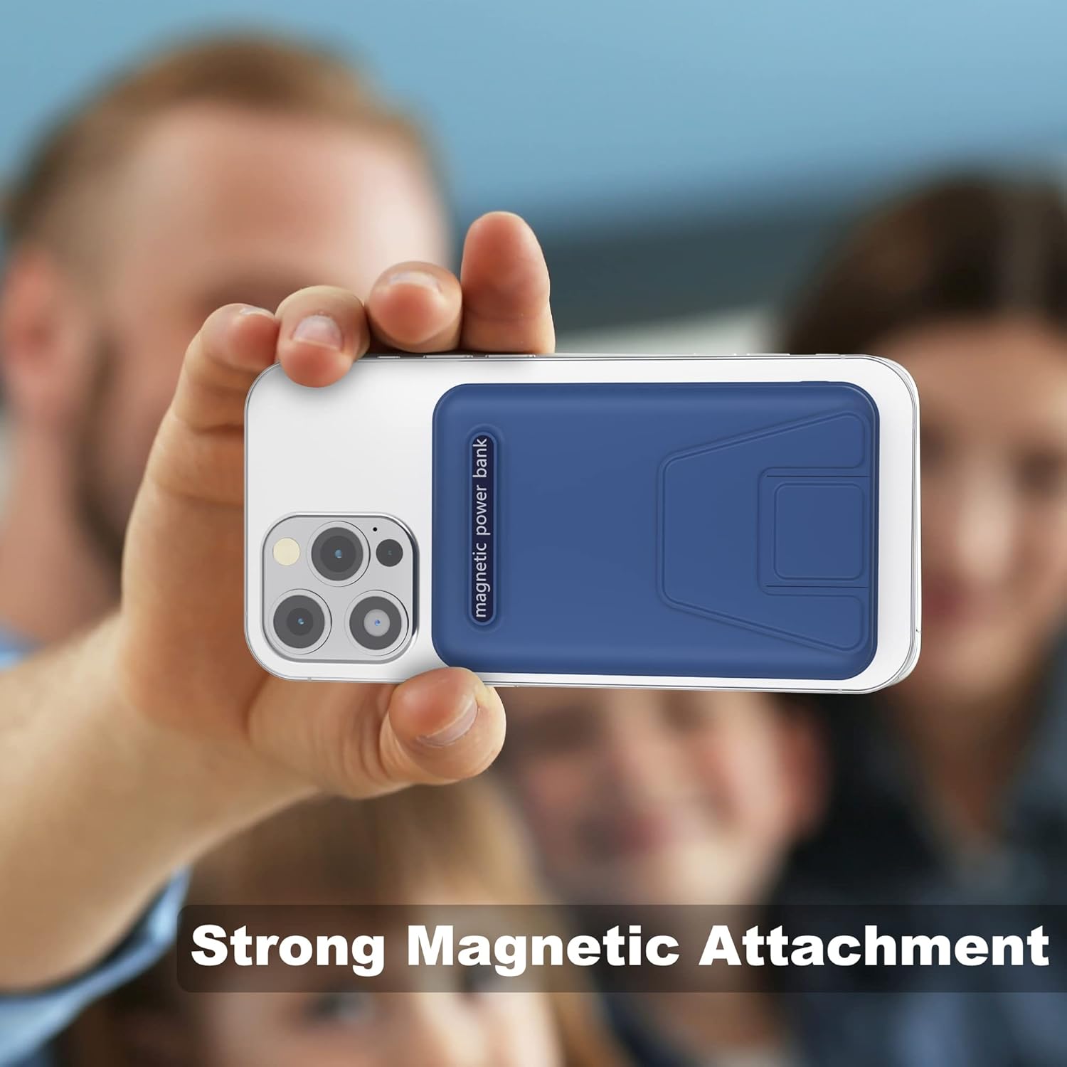 AOGUERBE Magnetic Power Bank, 10000mAh Foldable Wireless Portable Charger with USB-C Cable LED Display, for Mag-Safe Battery Pack 22.5W PD Fast Charging for iPhone 16/15/14/13/12 Pro/Pro Max/Plus/Mini - Image 3