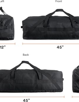 106L 45″ Heavy Duty Extra Large Duffle with Upgrade Zipper, Durable & Water Resistant. Perfect as Camping Bag Travel Storage Tent Storage Sports Equipment Bag For Coaches & More