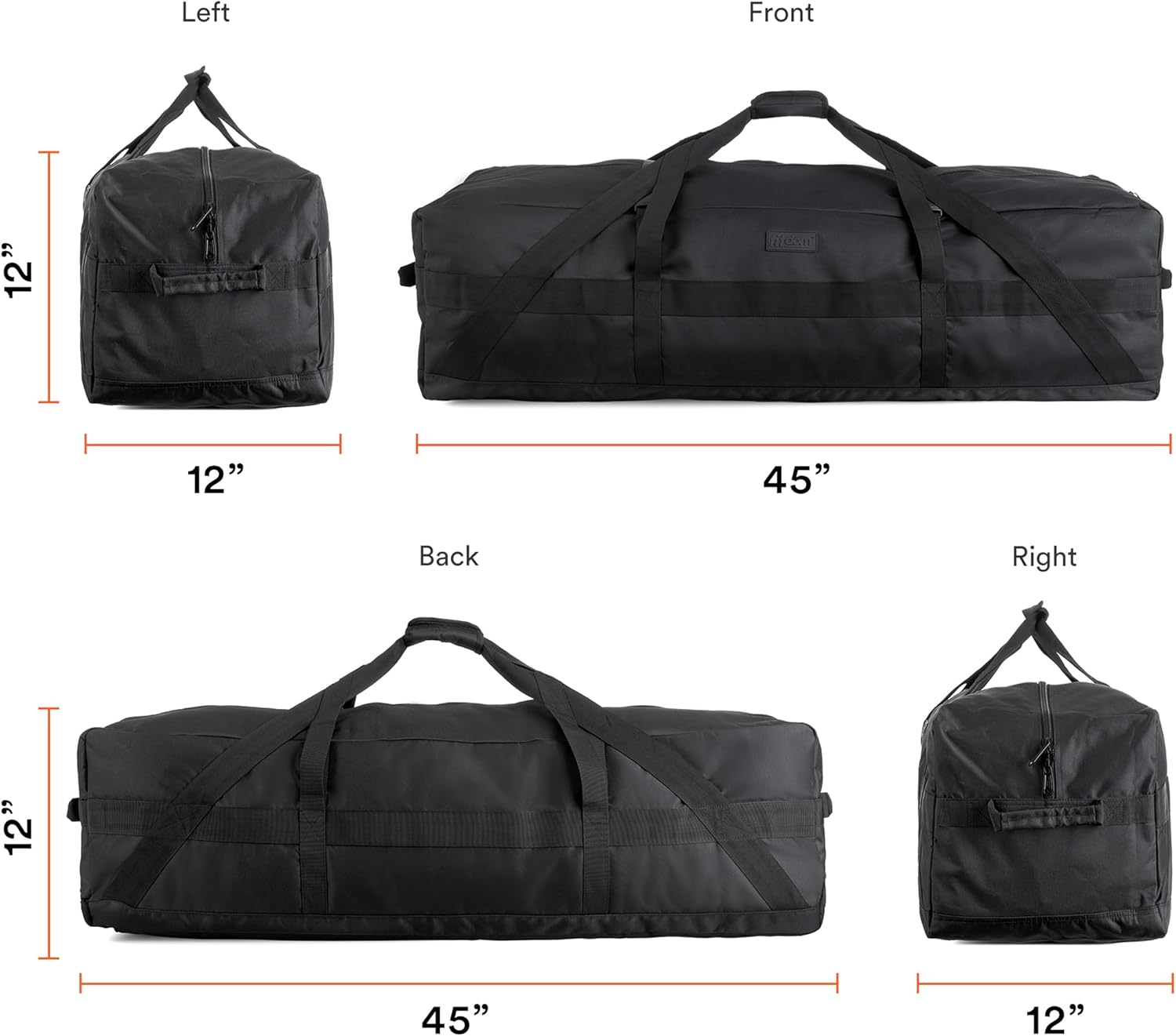 106L 45" Heavy Duty Extra Large Duffle with Upgrade Zipper, Durable & Water Resistant. Perfect as Camping Bag Travel Storage Tent Storage Sports Equipment Bag For Coaches & More - Image 2