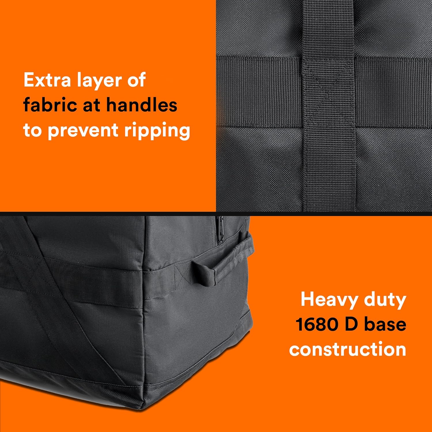 106L 45" Heavy Duty Extra Large Duffle with Upgrade Zipper, Durable & Water Resistant. Perfect as Camping Bag Travel Storage Tent Storage Sports Equipment Bag For Coaches & More - Image 5