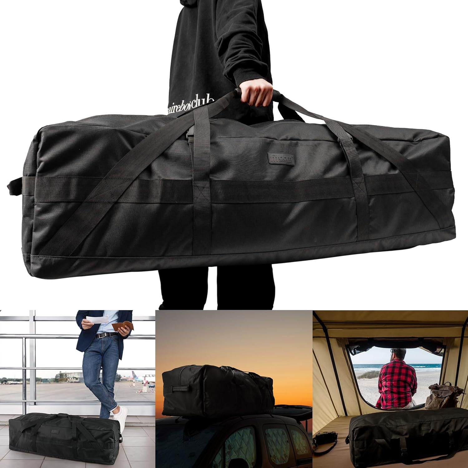 106L 45" Heavy Duty Extra Large Duffle with Upgrade Zipper, Durable & Water Resistant. Perfect as Camping Bag Travel Storage Tent Storage Sports Equipment Bag For Coaches & More - Image 6