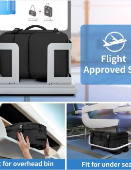 ZOMFELT Travel Backpack for Women Men, Carry on Backpack, TSA 15.6 inch Laptop Backpack Flight Approved, Personal Item Travel Bag Nurse Bag Casual Daypack for School Weekender Business Trip, Black